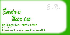 endre murin business card